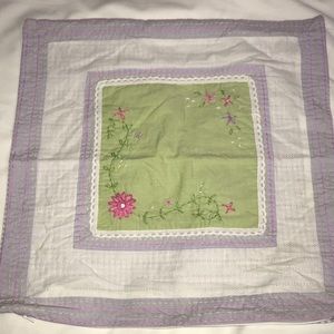 Pottery Barn Kids 16x16 Embroidered Lace Floral